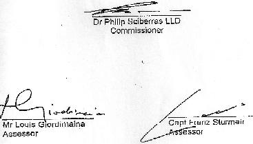 Board Of Inquiry Signatures