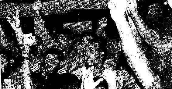 Picture of Islamic Jihad activists chanting and calling for revenge against Israel in the Gaza Strip during a protest rally to condemn the killing of Fathi Shqaqi